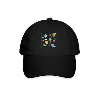 Hot Air Balloon Lover Balloon Ride Airship - Baseball Cap - black/black - Front