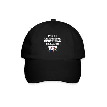 Champion de poker Herculean Bladder Joueur de poker Papa - Casquette classique - noir/noir - Devant