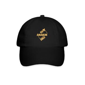 Liebespaar Liebe Couple Kuss Anakin - Baseballkappe - Schwarz/Schwarz - Vorne