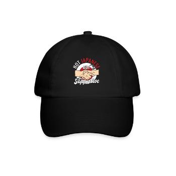Not Japanese But Supportive Country Traveler - Baseball Cap - black/black - Front