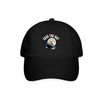 Seas The Day Cruise Ship Vacation Group Matching - Baseball Cap - black/black - Front