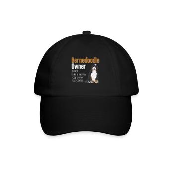 Bernedoodle Dog - Baseball Cap - black/black - Front