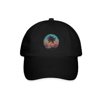 Sunset Palms Silhouette Rétro Années 80 Vintage2 - Casquette classique - noir/noir - Devant