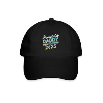 Promoted To Daddy 2025 - Baseball Cap - black/black - Front