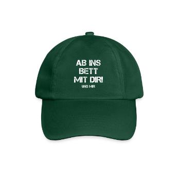 Off to bed with you and me pick up a date - Baseball Cap - bottle green - Front
