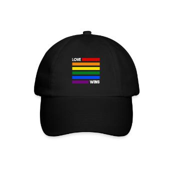 LGBT Rainbow Gay Pride Homo Lesbian Gay - Baseball Cap - black/black - Front