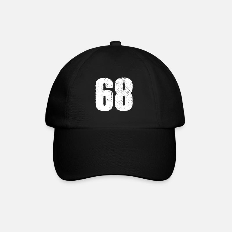 68 nummer tröja - Basebollkeps - svart/svart