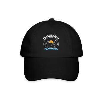 Urlaub in Montana Design für stolze Montaner - Baseballkappe - Schwarz/Schwarz - Vorne