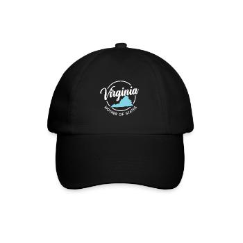 Mutter Virginia Design für stolze Virginier - Baseballkappe - Schwarz/Schwarz - Vorne