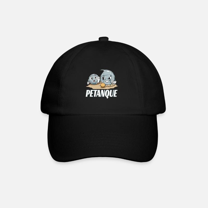 Petanque Petanque Geschenke für einen Petanque - Baseballkappe - Schwarz/Schwarz