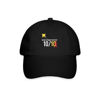 meine Kindheit war eine 10/10 - Baseballkappe - Schwarz/Schwarz - Vorne