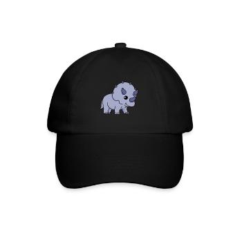 Bande dessinée Dinosaur triceratops - Casquette classique - noir/noir - Devant