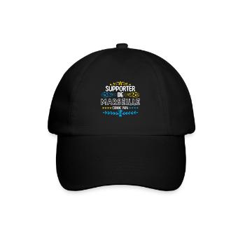 supporteur de Marseille. OM marseille - Casquette classique - noir/noir - Devant