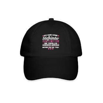 Stiefvater Stiefvater Stiefpapa Geschenk - Baseballkappe - Schwarz/Schwarz - Vorne