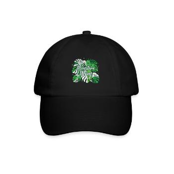 Monstera Maman panachée - Casquette classique - noir/noir - Devant