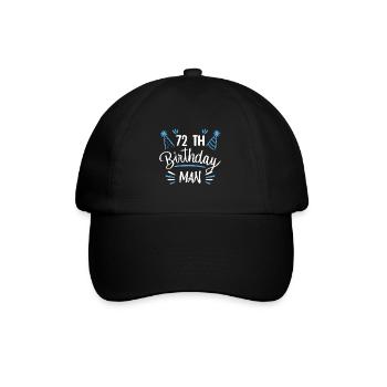 72 ans - cadeau d'anniversaire 72 ans - Casquette classique - noir/noir - Devant