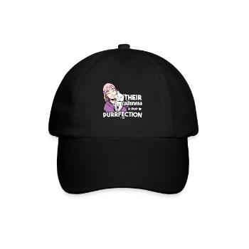 Cat Cat Lovers Cat Face - Baseball Cap - black/black - Front