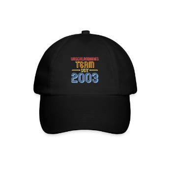 20 Jahre Ehe Ehepaar 20. Hochzeitstag Geschenk - Baseballkappe - Schwarz/Schwarz - Vorne
