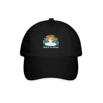 Lustiger Einhorn Spruch I Einhörner - Baseballkappe - Schwarz/Schwarz - Vorne