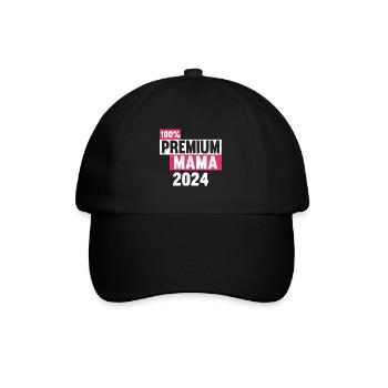 Werdende Mama 2024 - Baseballkappe - Schwarz/Schwarz - Vorne