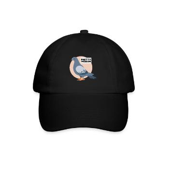 Hübsche Taube Niedliches Design für Taubenfans - Baseballkappe - Schwarz/Schwarz - Vorne