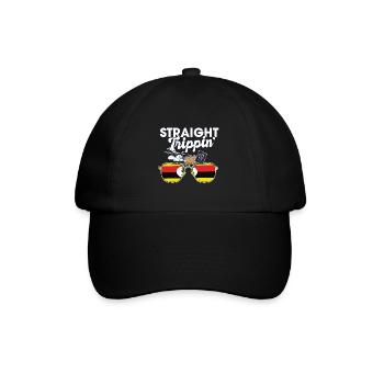 Straight Trippin' Uganda Vacation Tour Travel - Baseball Cap - black/black - Front