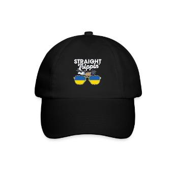 Straight Trippin' Ukraine Vacation Tour Travel - Baseball Cap - black/black - Front
