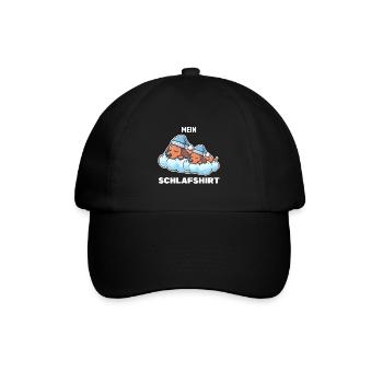 Schlafshirt Dachshund Schlafanzug Geschenk - Baseballkappe - Schwarz/Schwarz - Vorne