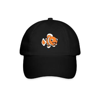 Humour petit poisson clown - Casquette classique - noir/noir - Devant