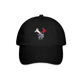 Engel Teufel Skelett Horror Fantasy Dark Musiker - Baseballkappe - Schwarz/Schwarz - Vorne