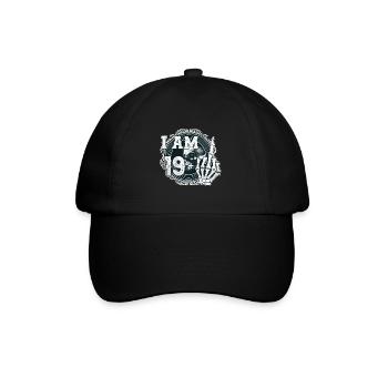 I'm 19 plus 1 middle finger Skull funny 20th - Baseball Cap - black/black - Front