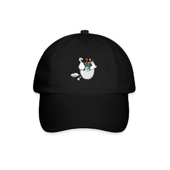 Eierschale Hühner Ostern Eier Federvieh Geflügel - Baseballkappe - Schwarz/Schwarz - Vorne