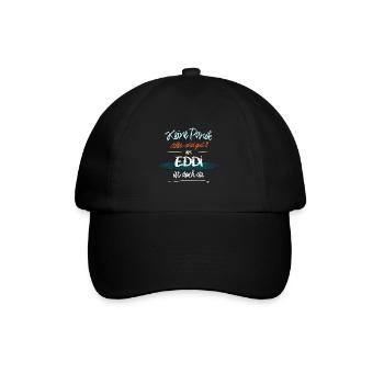 Eddi - Keine Panik. Alles wird gut - Baseballkappe - Schwarz/Schwarz - Vorne