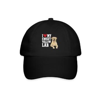 Yellow Labrador Retriever - Baseball Cap - black/black - Front