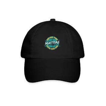 Cadeau pour Mattias - Casquette classique - noir/noir - Devant