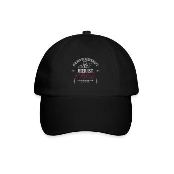 Ich bin Pflegekraft Pause = Verschwörungsthoerie - Baseballkappe - Schwarz/Schwarz - Vorne