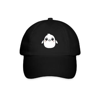 Pinguin - Baseballkappe - Schwarz/Schwarz - Vorne