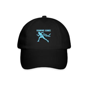 Running Junkie Marathon Runner - Baseball Cap - black/black - Front