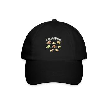 Frog Whisperer, Animal Lover Gift, Funny Shirt, - Baseball Cap - black/black - Front
