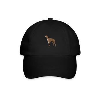 Greyhound Illustration - Baseball Cap - black/black - Front