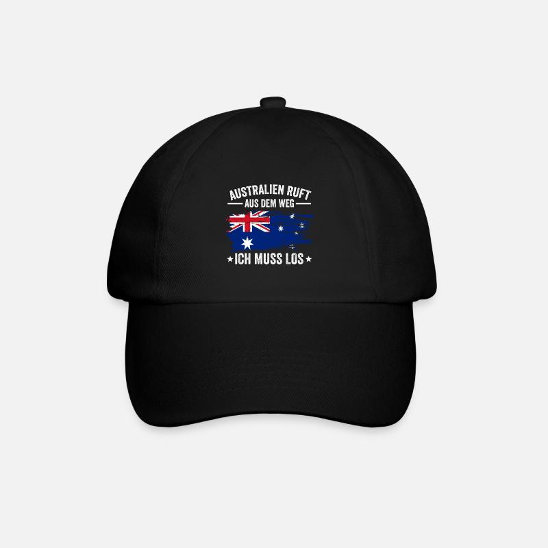 Australien Reise Australier Australierin - Baseballkappe - Schwarz/Schwarz