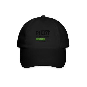 Future Airplane Pilot Son Grandson Aviation Flying - Baseball Cap - black/black - Front