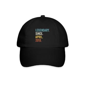 Legendary Since April 2010 12th Birthday - Baseball Cap - black/black - Front