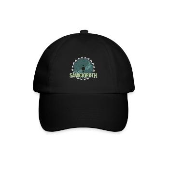 Sawciopath Funny Woodworker Joiner Carpenter - Baseball Cap - black/black - Front