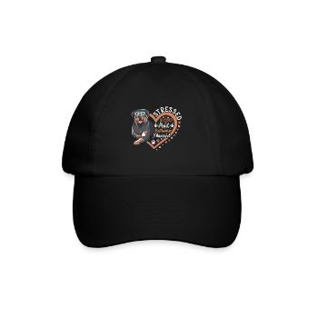 Gesegneter Rottweiler Besessener Lustiger - Baseballkappe - Schwarz/Schwarz - Vorne