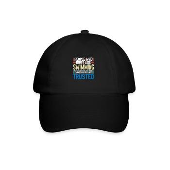 Nageur Offrez aux gens qui n’aiment pas nager - Casquette classique - noir/noir - Devant
