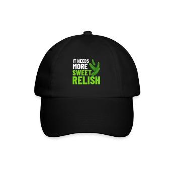 Sweet Relish Pickles Bottle Spice Jar - Baseball Cap - black/black - Front