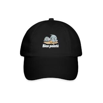 Petanque Petanque Geschenke für einen Petanque - Baseballkappe - Schwarz/Schwarz - Vorne