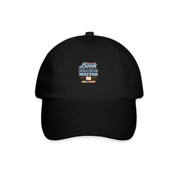 Book Reading Master Librarian Gift Book Lover - Baseball Cap - black/black - Front