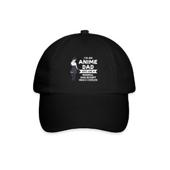 Anime dad Anime Anime Merch Geschenk - Baseballkappe - Schwarz/Schwarz - Vorne